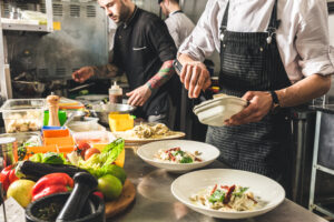 Chef preparing meals