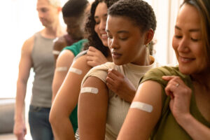 vaccinated people