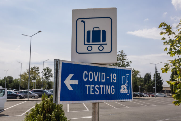 Covid testing sign