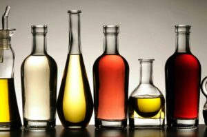 Bottles filled with liquid